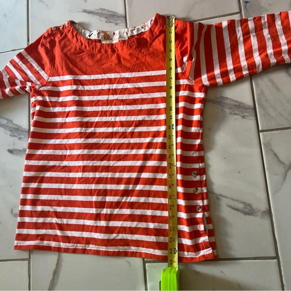 Maeve Orange and White Long Sleeve Tee - Picture 11 of 12